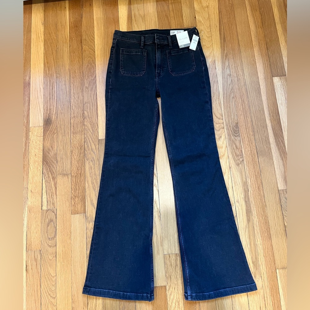 NWT Gap 70s Flare Black Jeans